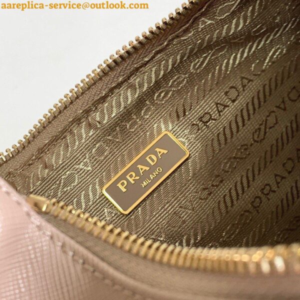 Replica Prada Re-Edition 2005 Shoulder Bag In Taupe Saffiano Leather 12