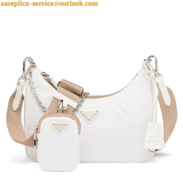 Replica Prada Re-Edition 2005 Shoulder Bag In White Re-Nylon