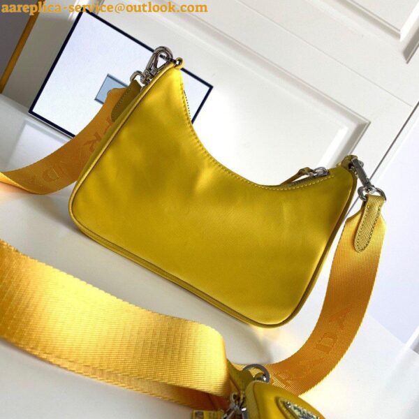 Replica Prada Re-Edition 2005 Shoulder Bag In Yellow Re-Nylon 5