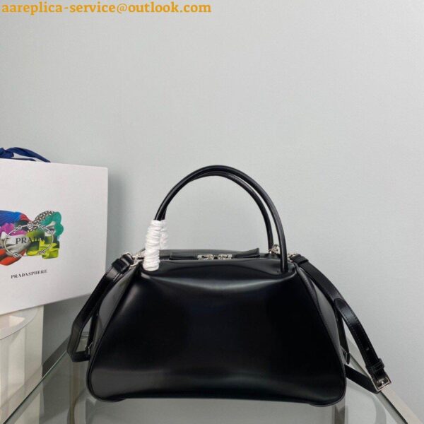 Replica Prada Supernova Medium Bag In Black Brushed Leather 4