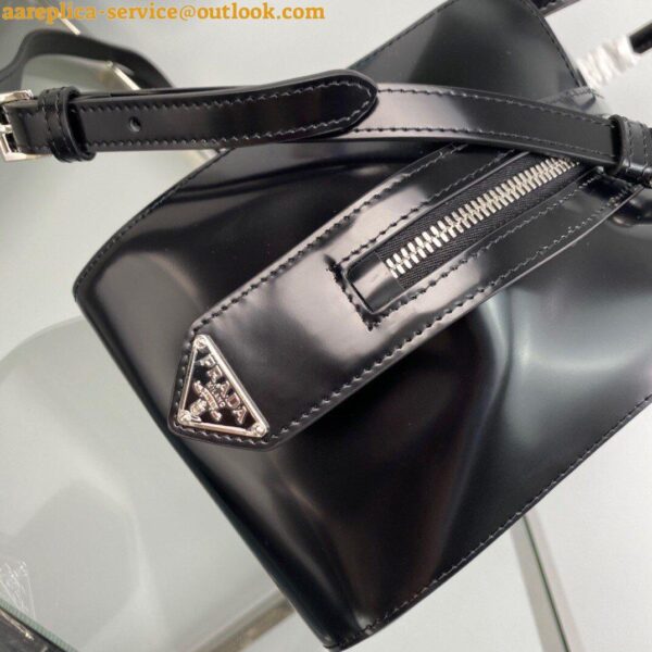 Replica Prada Supernova Medium Bag In Black Brushed Leather 9