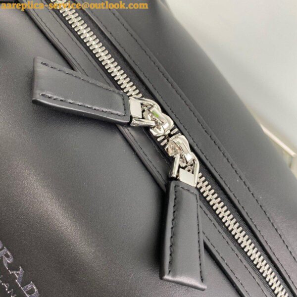 Replica Prada Supernova Medium Top Handle Bag In Black Leather 6