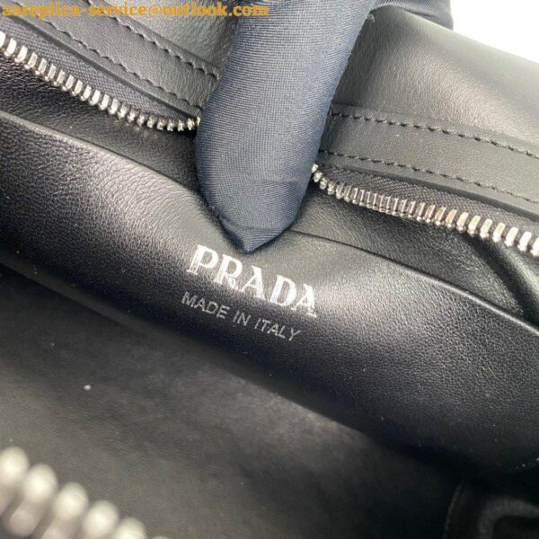 Replica Prada Supernova Medium Top Handle Bag In Black Leather 12