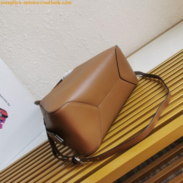 Replica Prada Supernova Medium Top Handle Bag In Brown Leather 5