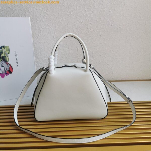 Replica Prada Supernova Small Top Handle Bag In White Leather 12