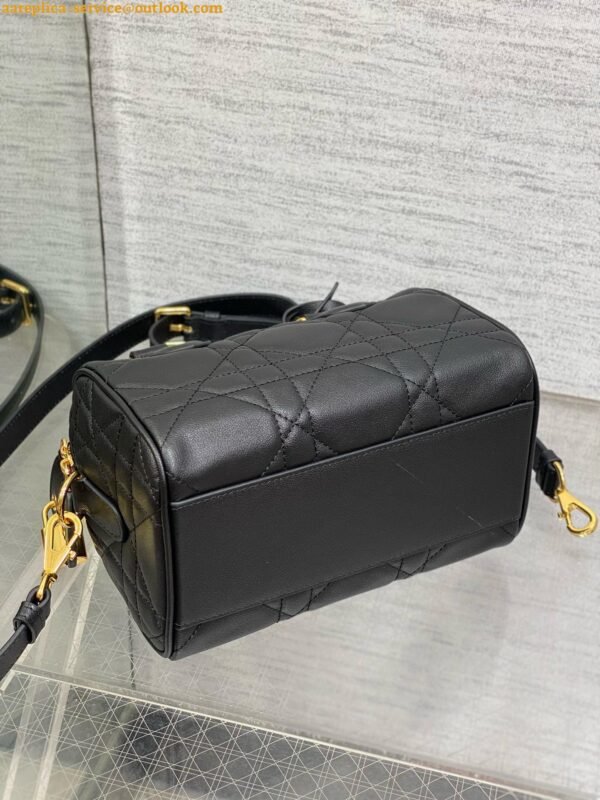 Replica Dior Groove 20 Bag in Black Macrocannage Calfskin 4