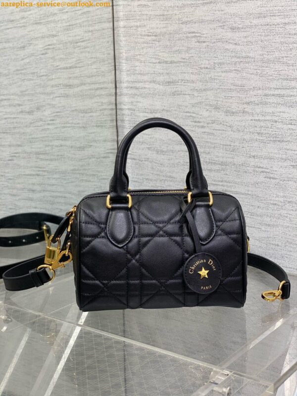 Replica Dior Groove 20 Bag in Black Macrocannage Calfskin 5