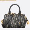 Replica Dior Groove 20 Bag in Black Macrocannage Calfskin