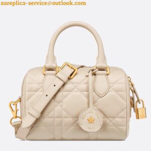 Replica Dior Groove 20 Bag in Dusty Ivory Macrocannage Calfskin