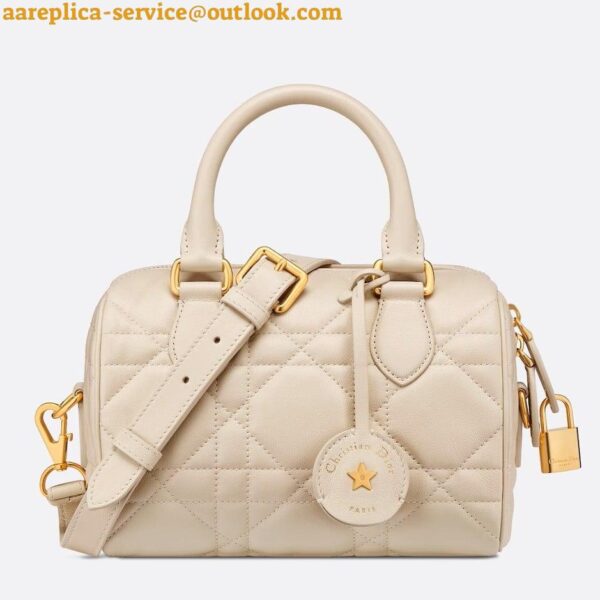 Replica Dior Groove 20 Bag in Dusty Ivory Macrocannage Calfskin 3