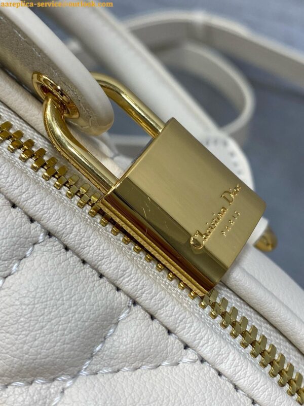 Replica Dior Groove 20 Bag in Dusty Ivory Macrocannage Calfskin 5