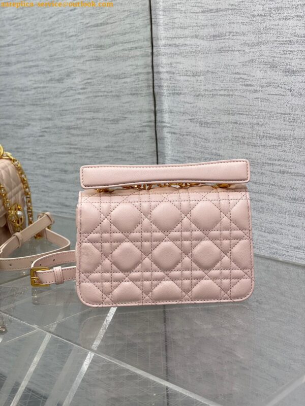 Replica Dior Mini Jolie Top Handle Bag in Pink Cannage Calfskin 7