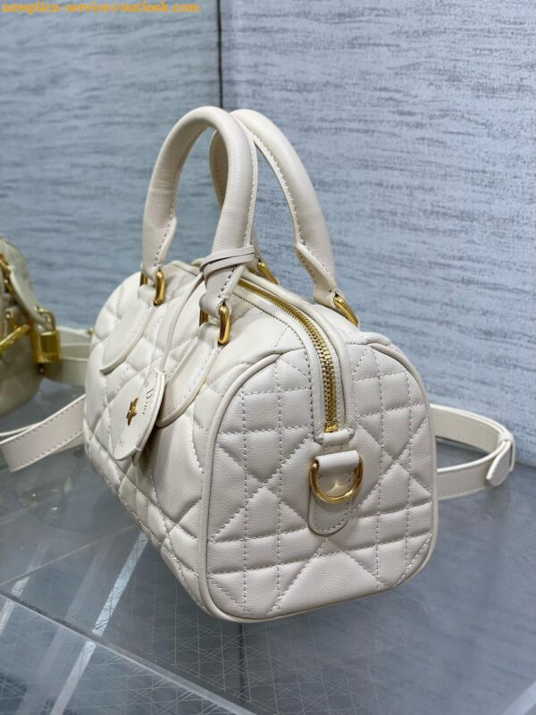 Replica Dior Groove 20 Bag in Dusty Ivory Macrocannage Calfskin 8