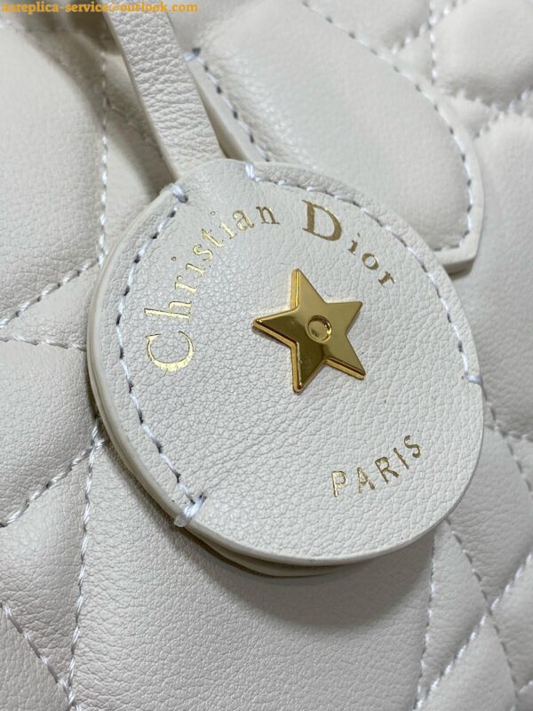 Replica Dior Groove 20 Bag in Dusty Ivory Macrocannage Calfskin 10