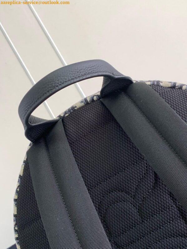 Replica Dior 8 Backpack in Beige and Black Dior Oblique Jacquard 6