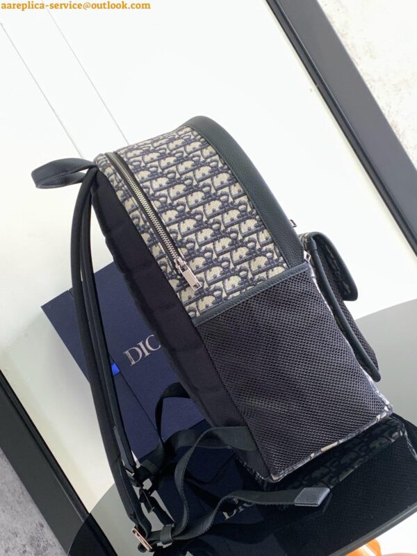 Replica Dior 8 Backpack in Beige and Black Dior Oblique Jacquard 7