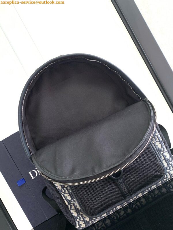 Replica Dior 8 Backpack in Beige and Black Dior Oblique Jacquard 9