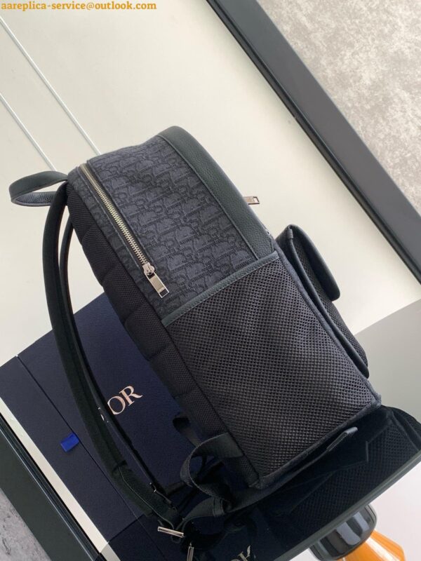 Replica Dior 8 Backpack in Black Dior Oblique Jacquard 9