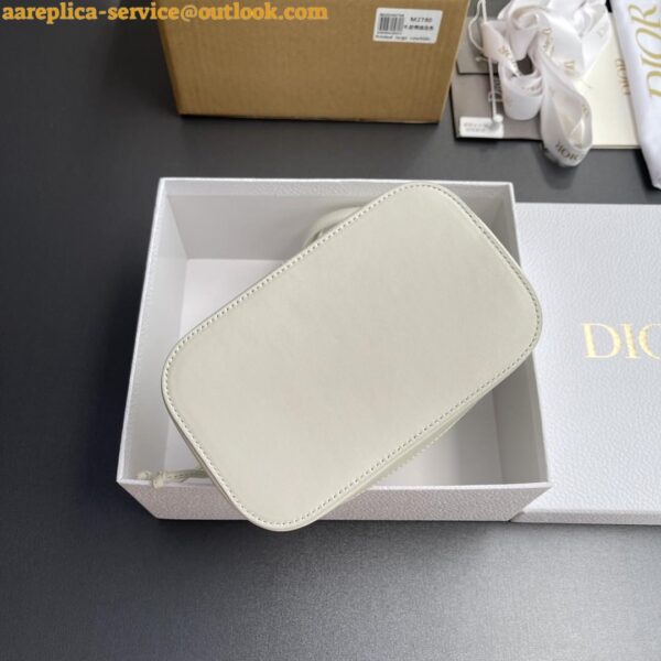 Replica Dior Small Jolie Bucket Bag in White Macrocannage Lambskin 5