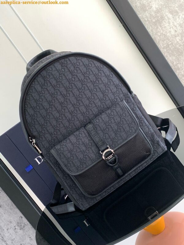 Replica Dior 8 Backpack in Black Dior Oblique Jacquard 11