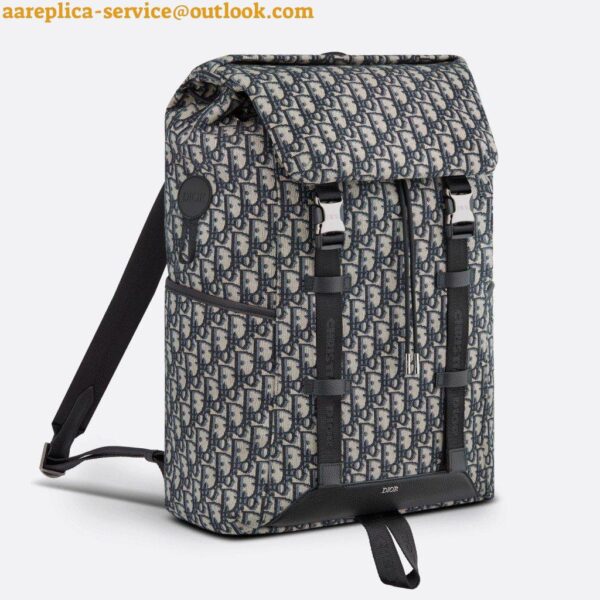 Replica Dior Explorer Backpack In Black Dior Oblique Jacquard