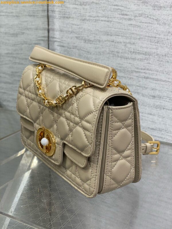 Replica Dior Small Jolie Top Handle Bag in Beige Cannage Calfskin 5