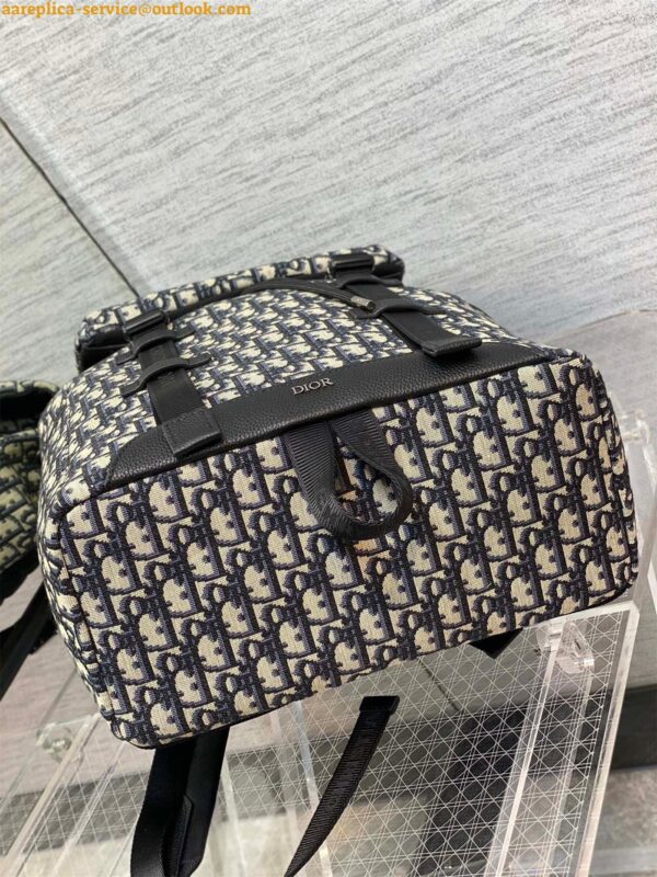 Replica Dior Explorer Backpack In Black Dior Oblique Jacquard 5