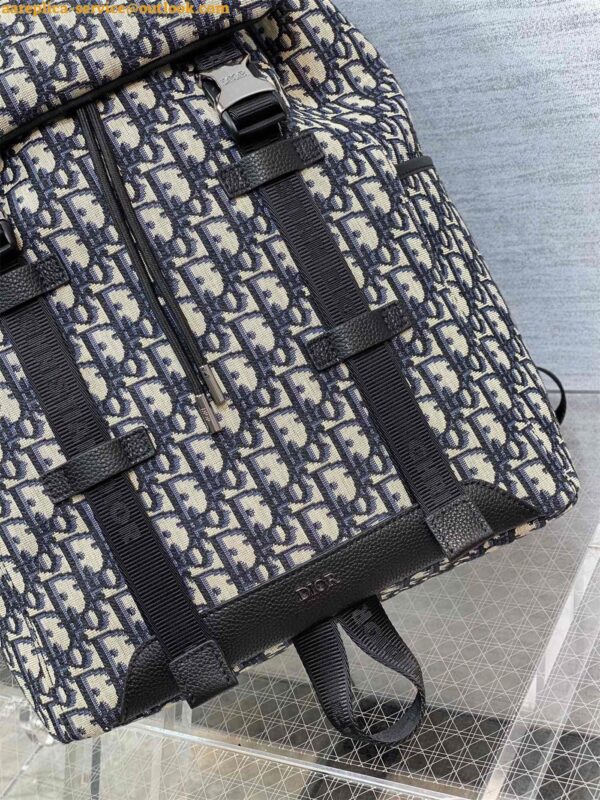 Replica Dior Explorer Backpack In Black Dior Oblique Jacquard 11