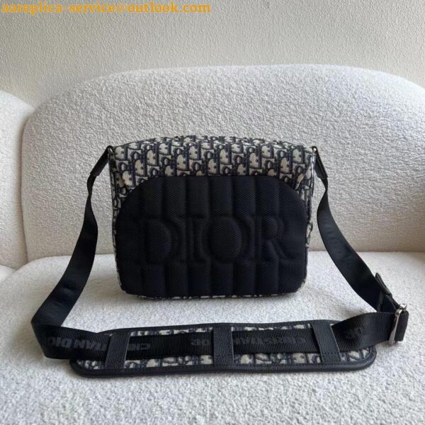 Replica Dior Explorer Messenger Bag In Black Dior Oblique Jacquard 5