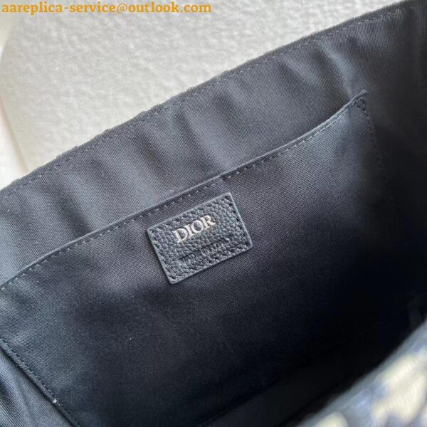 Replica Dior Explorer Messenger Bag In Black Dior Oblique Jacquard 8