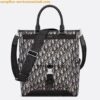 Replica Dior Explorer Tote Bag In Black Dior Oblique Mirage Technical Fabric 2