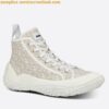 Replica Dior Men's B28 High-Top Sneakers In Beige Oblique Jacquard 2