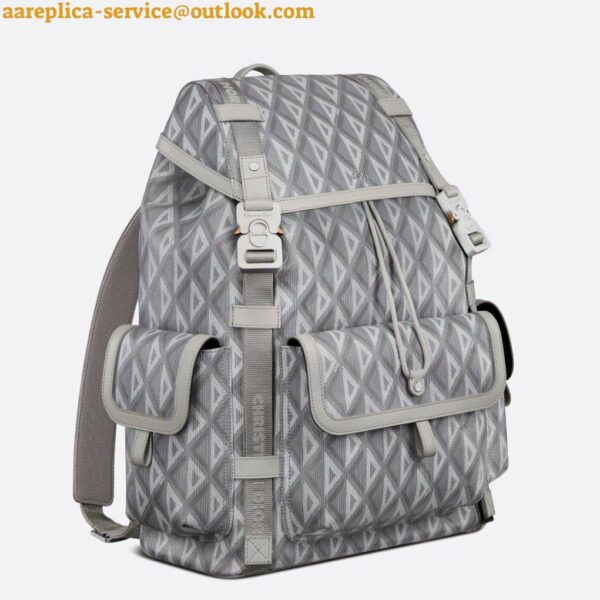 Replica Dior Hit the Road Backpack In Gray CD Diamond Canvas 3