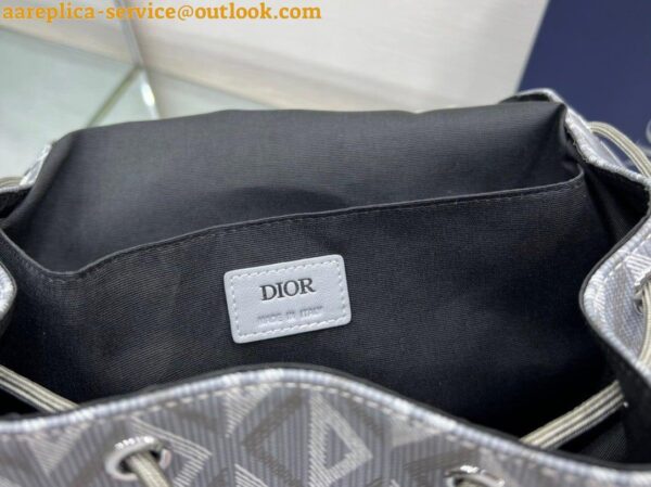 Replica Dior Hit the Road Backpack In Gray CD Diamond Canvas 4