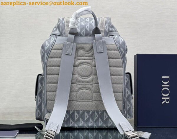 Replica Dior Hit the Road Backpack In Gray CD Diamond Canvas 8