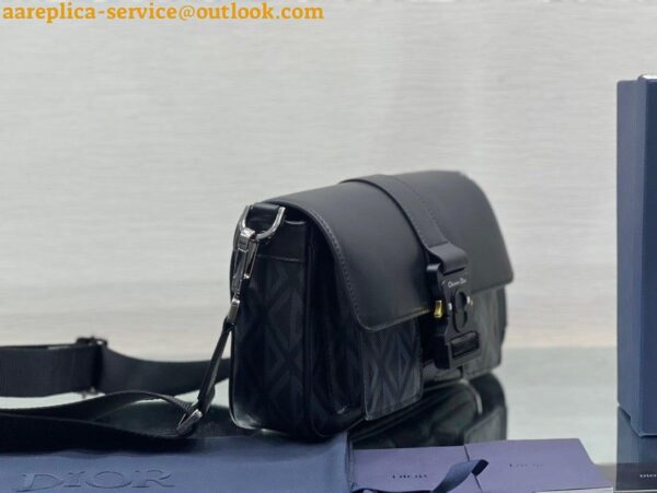 Replica Dior Hit the Road Messenger Bag In Black CD Diamond Canvas 3