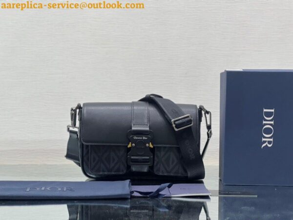 Replica Dior Hit the Road Messenger Bag In Black CD Diamond Canvas 6