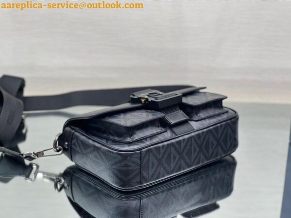 Replica Dior Hit the Road Messenger Bag In Black CD Diamond Canvas 8