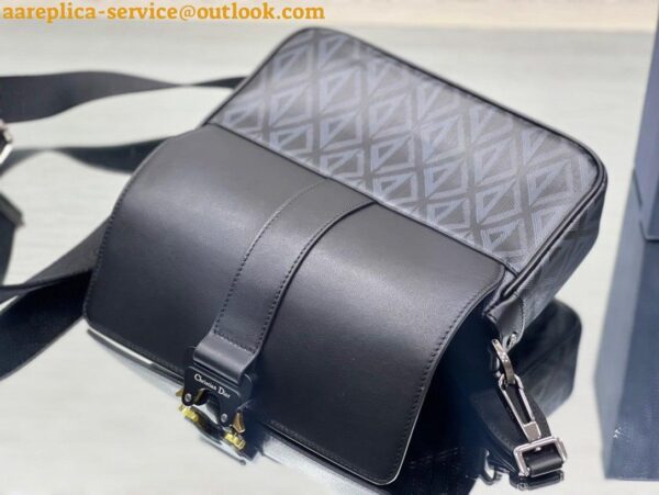 Replica Dior Hit the Road Messenger Bag In Black CD Diamond Canvas 10