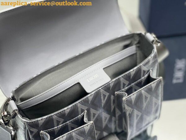 Replica Dior Hit the Road Messenger Bag In Gray CD Diamond Canvas 11