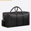 Replica Dior Lingot 50 Duffle Bag In Black Grained Calfskin 2