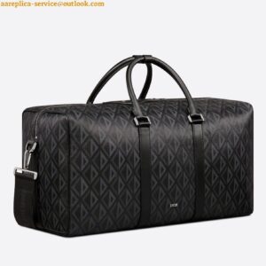 Replica Dior Lingot 50 Duffle Bag In Black CD Diamond Canvas 2