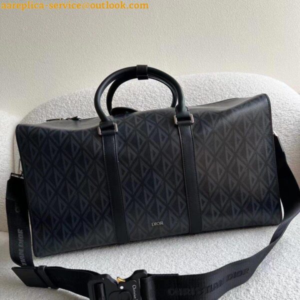 Replica Dior Lingot 50 Duffle Bag In Black CD Diamond Canvas 6