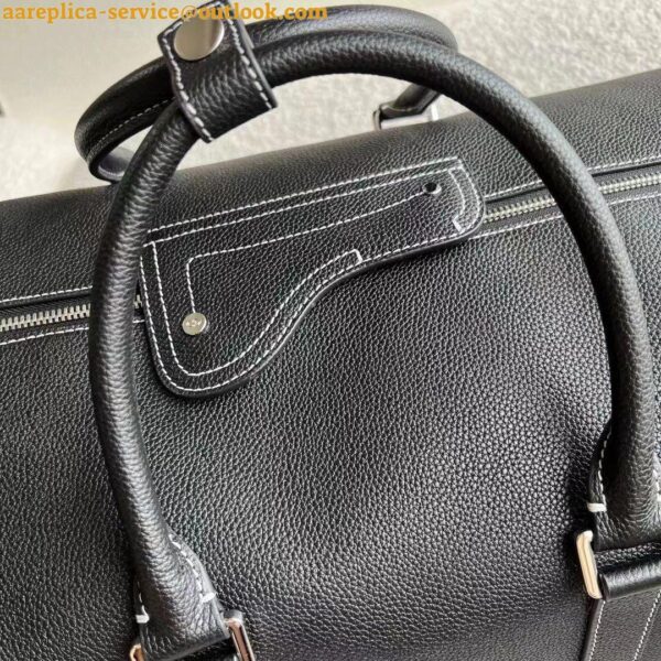 Replica Dior Lingot 50 Duffle Bag In Black Grained Calfskin 4