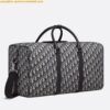 Replica Dior Lingot 50 Duffle Bag In Black Grained Calfskin