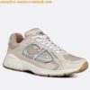 Replica Dior Men's B29 Sneakers In Gray Mesh and Suede