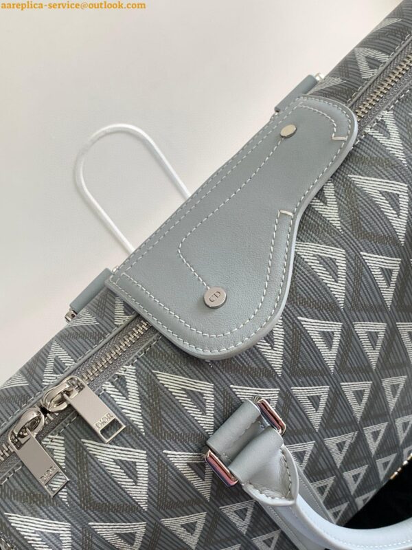 Replica Dior Lingot Briefcase in Grey CD Diamond Canvas 7