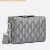 Replica Dior Lingot Briefcase in Grey CD Diamond Canvas