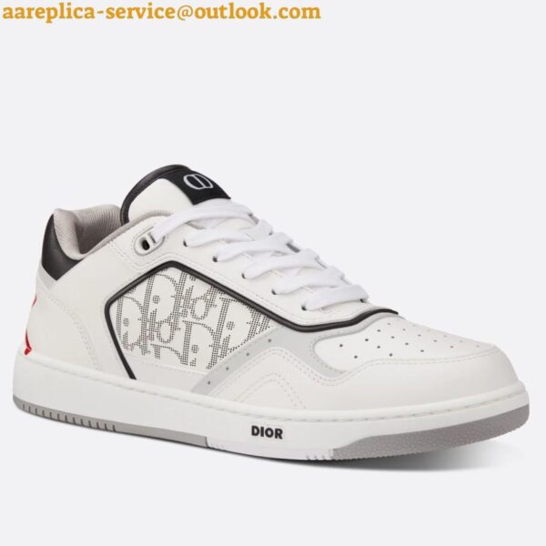 Replica Dior & Shawn Men's B27 Low-Top Sneakers In White Leather 3