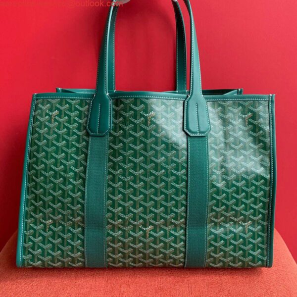 Replica Goyard VILLETMMLTY08CL08X Villette Tote Bag MM Green 4